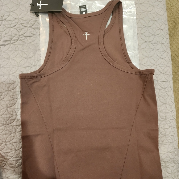 New with Tags Three Nails 3 Nails Women's Nova Tank Chocolate Brown Workout Top - Picture 4 of 7